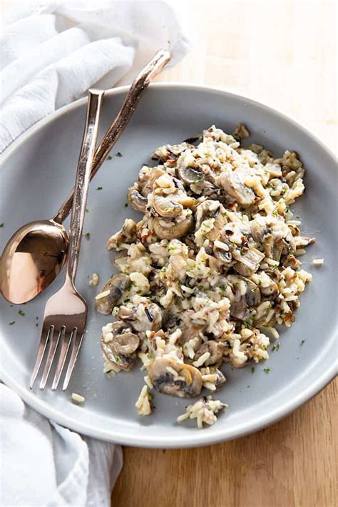 Creamy Mushroom Wild Rice Recipe The Salty Marshmallow