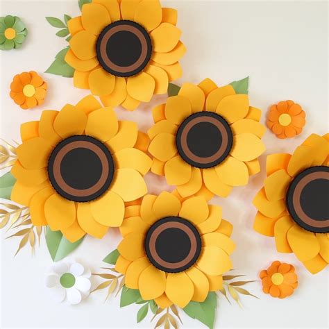 Giant Paper Sunflower Template Fancybloom