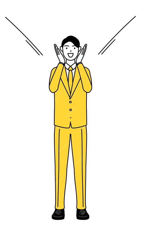 Premium Vector | Simple line drawing illustration of a businessman in a