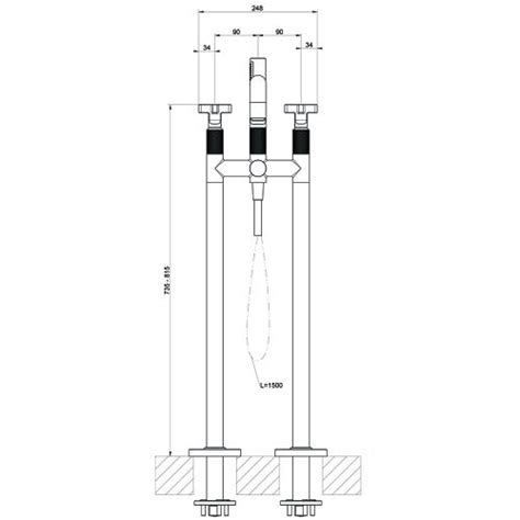 Gessi 58128 187 INCISO Piantana Esterno Vasca Con Doccetta Finitura