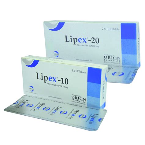 Lipex | 20 mg | Tablet | লিপেক্স ২০ মি.গ্রা. ট্যাবলেট | Orion Pharma ...