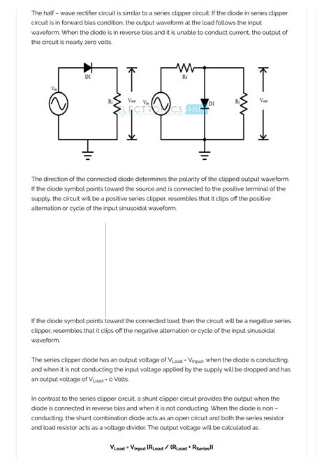 Solution Diode Clipper And Clamper Circuits Types And Applications