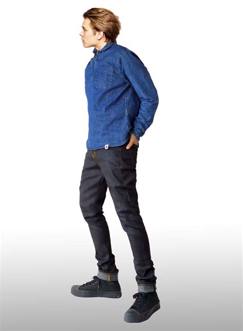 楽天市場サルエル スキニージーンズ naked famous denim ネイキッド アンド フェイモス インディゴ オンス スキニーデニム スキニー パンツ ズボン リジット