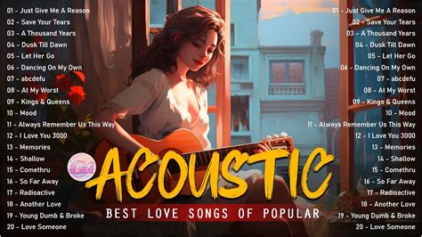 Chill English Acoustic Love Songs Cover Playlist 2023 Soft Acoustic