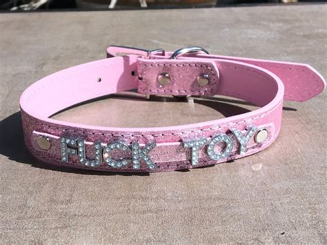 FUCKTOY Fuck Toy Rhinestone Choker Sparkly Baby Pink Vegan Etsy