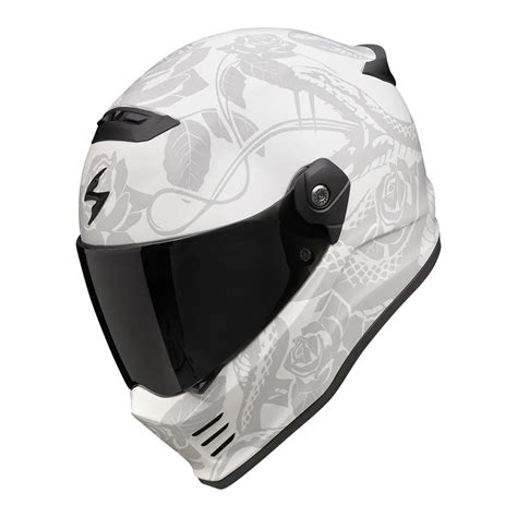 Scorpion Covert Fx Dragon Full Face Helmet White Motardinn