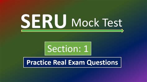 Seru Mock Assessment Section1 Seru Mock Test Practice YouTube