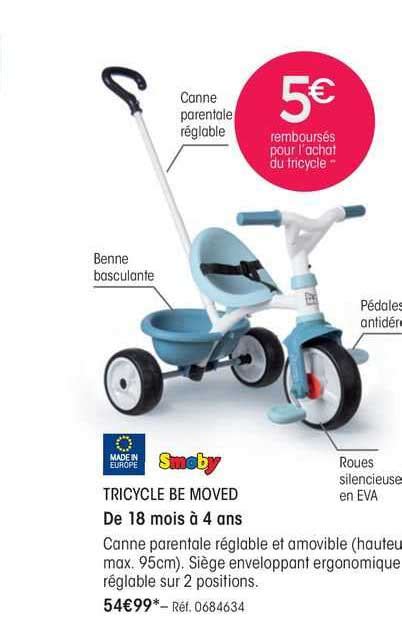 Promo Smoby Tricycle De Moved Chez Oxybul ICatalogue Fr