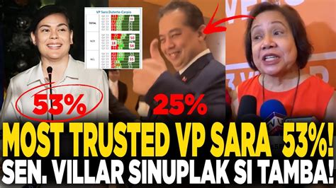 Vp Sara Linampaso Si Tamaba Sa Publics Survey Butata Si Tamba Kay Sen