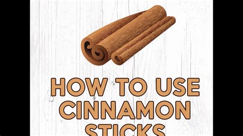 How To Use Cinnamon Sticks YouTube