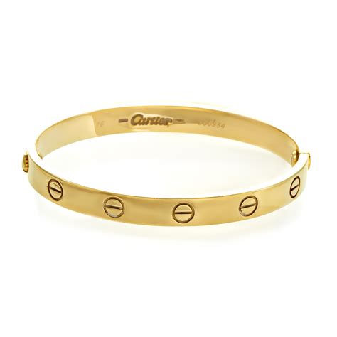 Cartier LOVE Women's 18K Yellow Gold Bracelet Size 16 | eBay