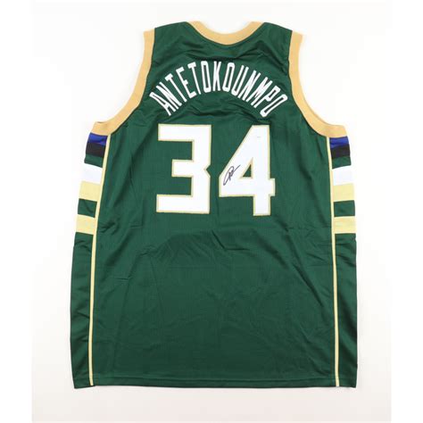 giannis antetokounmpo signed jersey jsa pristine auction