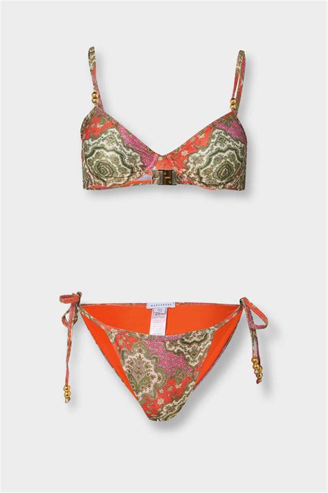 Swimwear Tile Underwire Beaded Bikini Set Warehouse