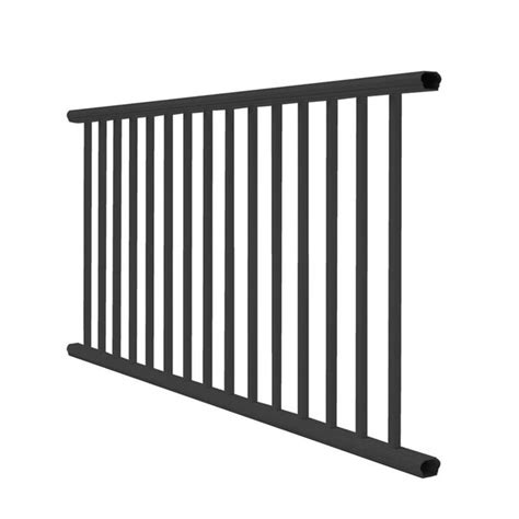 Deckorators Classic 6 Ft X 275 In X 42 In Matte Black Aluminum Deck Rail Kit Square Balusters