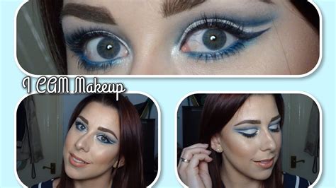 Blue Cut Crease Nude Lips I Cam Makeup Youtube