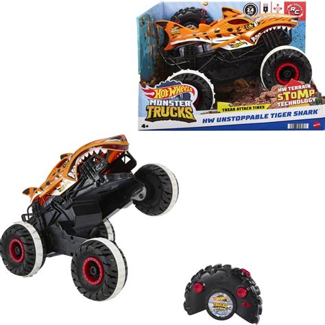 Mattel Hot Wheels R C Monster Trucks Tiger Shark HGV Toys Shop Gr