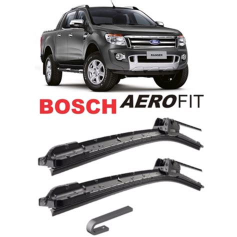 Par De Palhetas Dianteira Bosch Aerofit Limpador De Parabrisa Ford