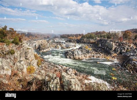 Great Falls Of The Potomac River Near Washington Dc And Managed By The