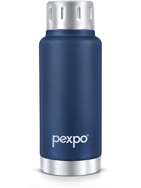 Buy Pexpo Cameo Denim Blue Stainless Steel Double Wall Hot And Cold Flask Water Bottle 300ml