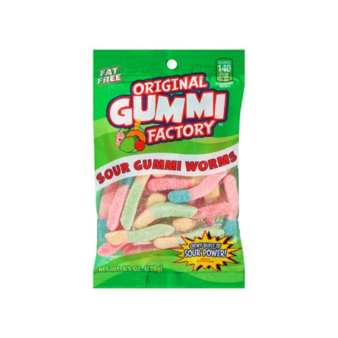 Telmancanteen Original Sour Gummy Worms Peg 48case