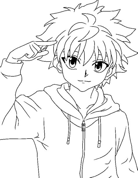 Cool Killua Coloring Page Free Printable Coloring Pages