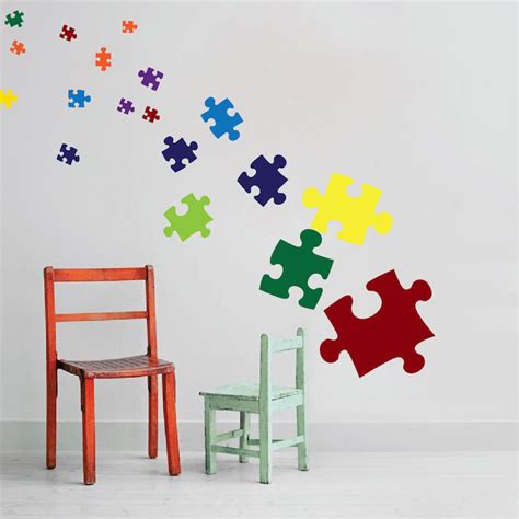 Puzzle Pieces Decal Game Wall Decal Murals Primedecals