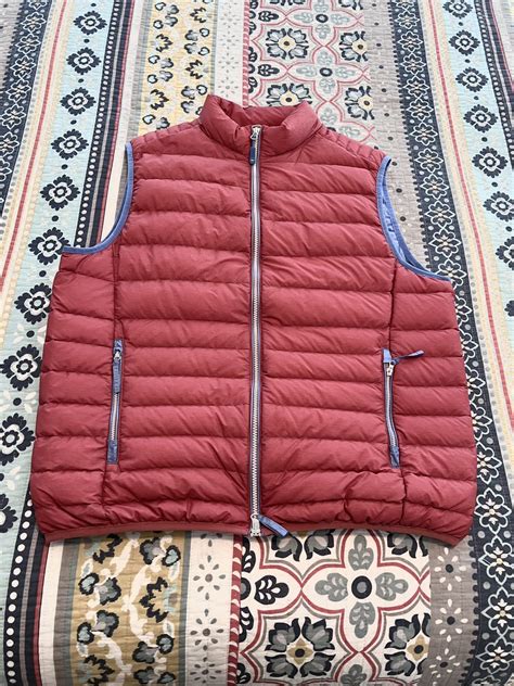 Peter Millar Peter Millar Crown Puffer Down Vest Red/Salmon Size Large