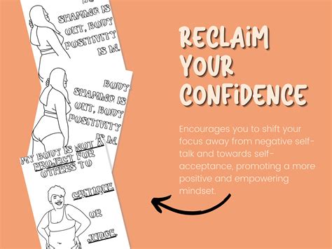 Body Positive Coloring Book 31 Empowering Line Art Affirmations For