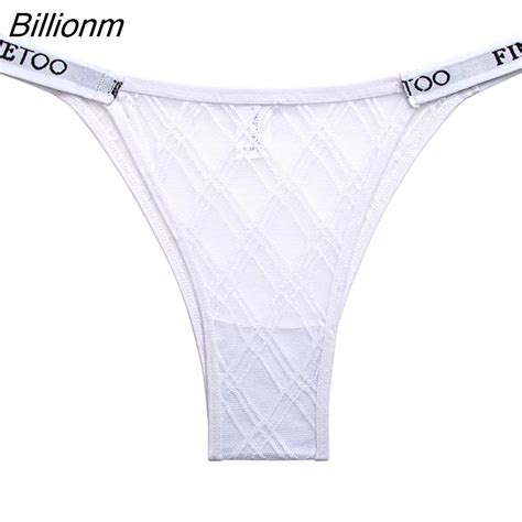 Billionm S XL Women Out Lingerie Hollow Out Panties Sexy Mesh Lace Briefs Seamless Low Rise See