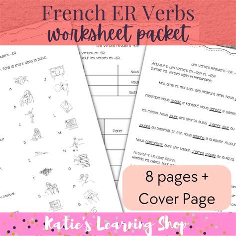 French Er Verb Conjugation Worksheet