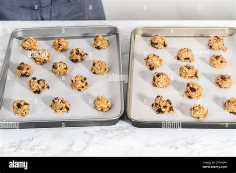 Soft Oatmeal Raisin Walnut Cookies Stock Photo Alamy