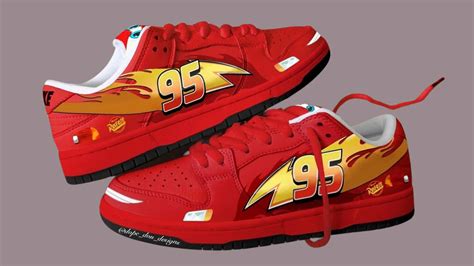 Lightning Mcqueen X Nike Sb Dunk Lows Got Us Saying Kachow