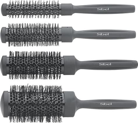 Sibel Set De Brosses Thermiques Rondes Noires Amazon Fr Beaut