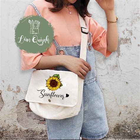 T I Tote V I Canvas Eo Ch O Hot Hit C V Tay H Nh Hoa H Ng D Ng Shopee Vi T Nam