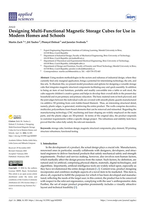 Pdf Designing Multi Functional Magnetic Storage Cubes For Use In