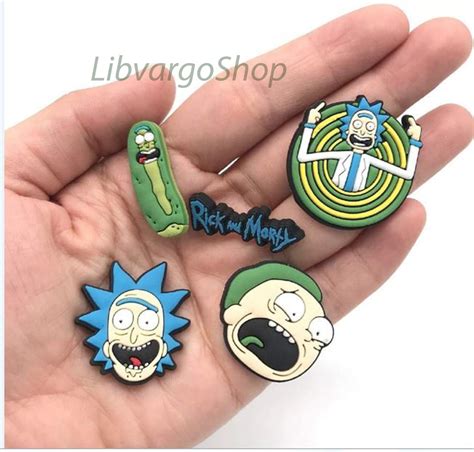 5 Pcs Rick And Morty PVC Croc Shoe Charms Etsy