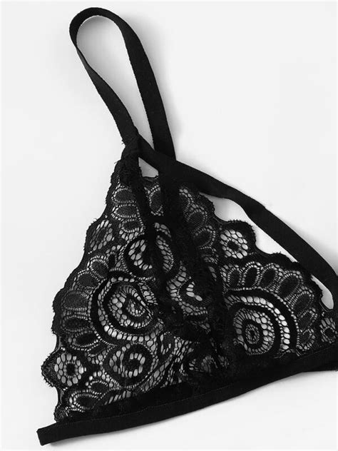 Conjunto De Lingerie Rendado Floral Shein Brasil