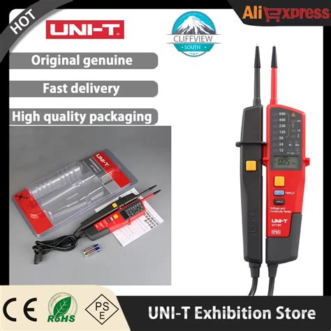 UNI T UT18C 0 ~ 690V AC DC 전압 테스터 LCD 디스플레이 자동 범위 IP65 방수 측정기 전원 테스트 기능 ...