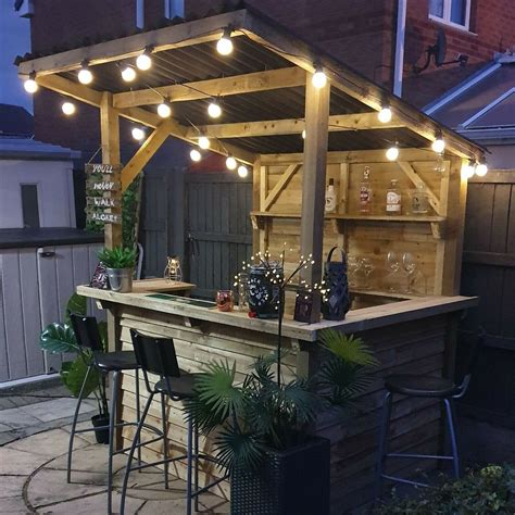 garden bar outdoor bar treated wood tiki bar diy kit etsy canada
