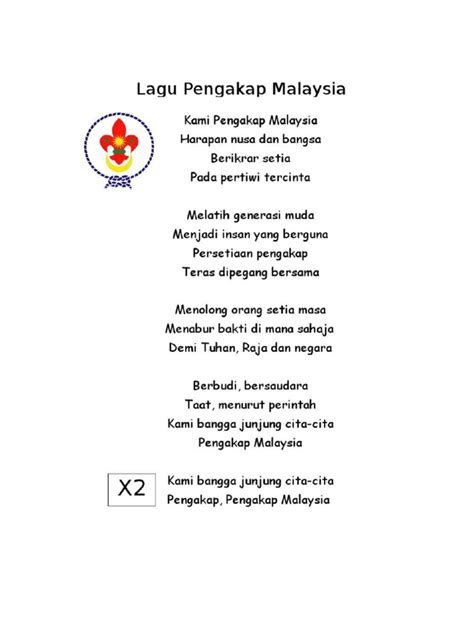 Lagu Pengakap Kanak Kanak Malaysia Pdf