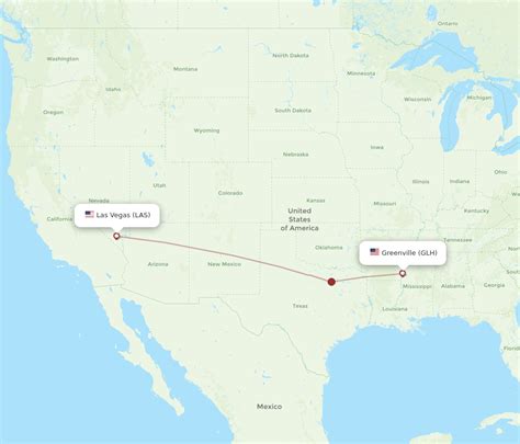 All Flight Routes From Las Vegas To Greenville Las To Glh Flight Routes