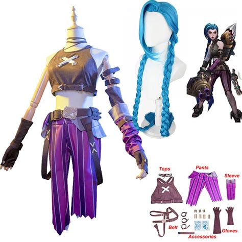 Arcane Jinx Cosplay Costume Game Arcane Cosplay Sexy Uniform Women Top