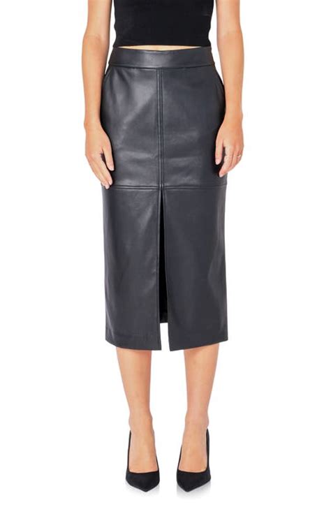 Women's Black Leather, Faux Leather & Suede Skirts | Nordstrom Rack