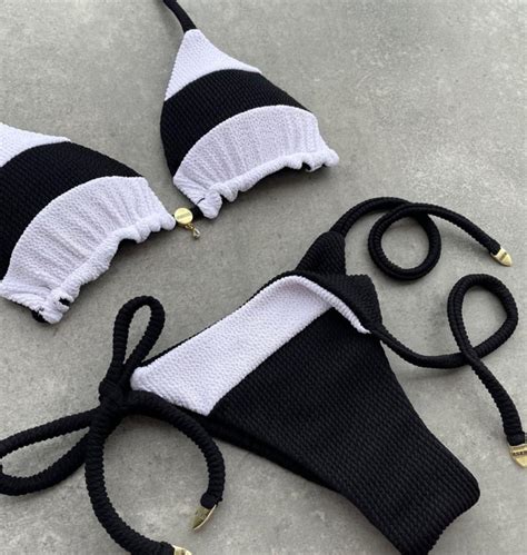 Bikini Negro Y Blanco Sunset Shop