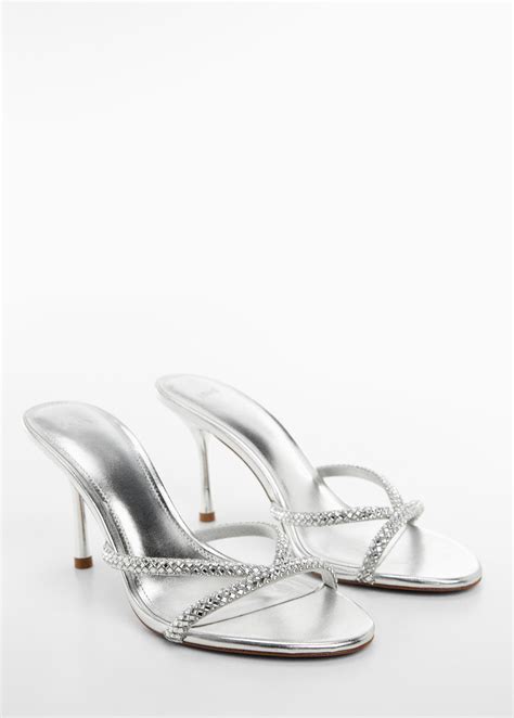 Strap rhinestone sandals