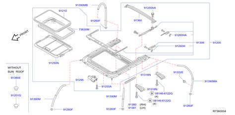 Nissan Altima Sunroof Seal J Genuine Nissan Part