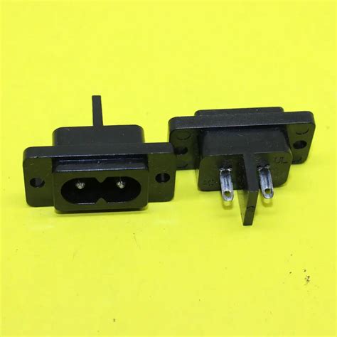 Cltgxdd Ad 048 Black 2 Pins Iec320 C8 Ac Power Socket Connector Ac 250v