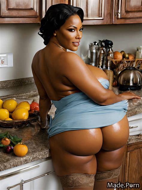 Porn Image Of Big Hips Chubby African American Made Kitchen Thick Big Ass Created By AI