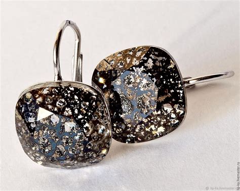 Серебряные серьги с кристаллами Сваровски в интернет-магазине Ярмарка ...