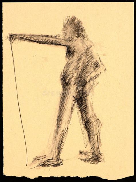 Artistic Nude Sketch Of A Model In Poised Elegance Stock Photo Image Of Human Model 303335906